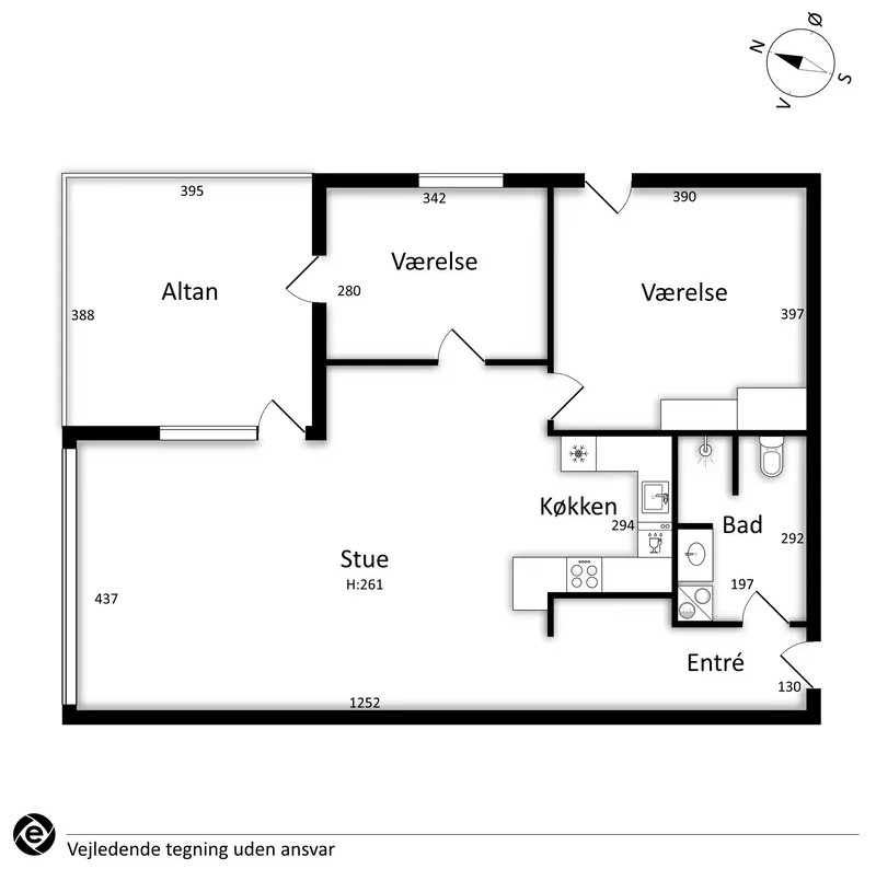 Kridtsløjfen 21, 1. 3 (plantegning)
